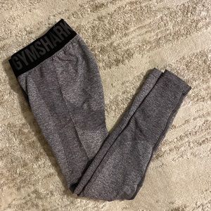 GYMSHARK two tone grey leggings black waistband